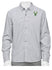 Antigua Stellar Icon Milwaukee Bucks Long Sleeve Button Down Shirt In Grey - Front View On Mannequin