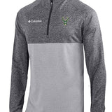 Columbia Rockin It Gray Milwaukee Bucks 1/4 Zip Pullover - Front View