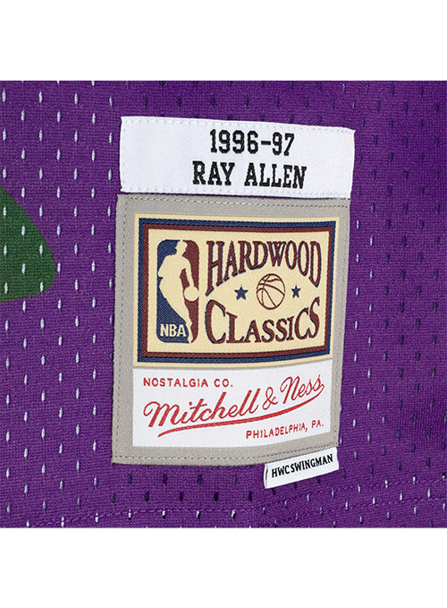 Youth Milwaukee Bucks Ray Allen Mitchell & Ness 1996-97 Hardwood Classics Swingman Green Jersey