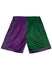 Mitchell & Ness Split HWC 1996 Milwaukee Bucks Swingman Shorts In Green & Purple - Back View