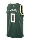 Nike 2022 Icon Edition Marjon Beauchamp Milwaukee Bucks Swingman Jersey In Green - Back View