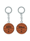 Pro Specialties Group 3D Basketball Milwaukee Bucks Keychain