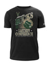 New Era Eastern Conference State Black Milwaukee Bucks T-Shirt