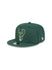 Youth New Era 9Fifty Draft 2023 OTC Milwaukee Bucks Snapback Hat in Green - Angled Left Side View