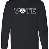 Bucks Pro Shop 2022 Vote Milwaukee Bucks Long Sleeve T-Shirt In Black - Front View