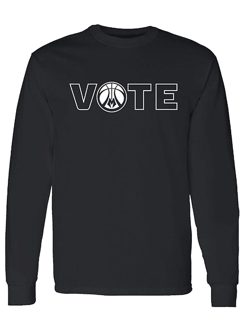 Bucks Pro Shop 2022 Vote Milwaukee Bucks Long Sleeve T-Shirt In Black - Front View