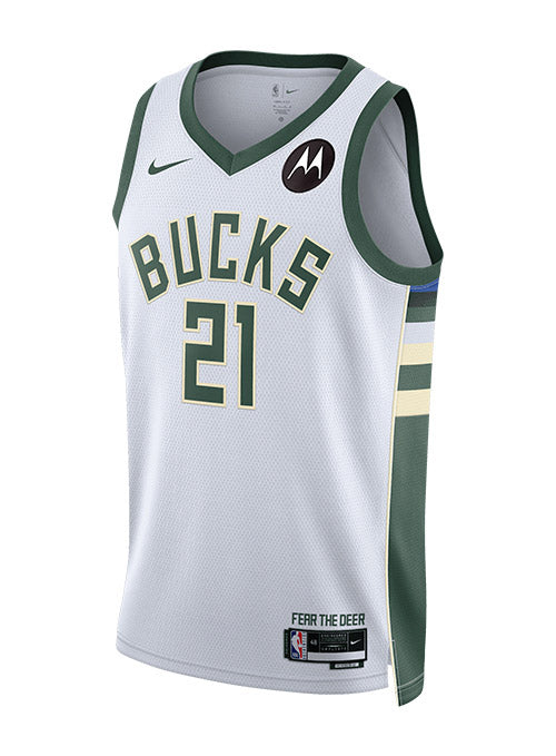 Milwaukee Bucks No34 Giannis Antetokounmpo White Revolution 30 Stitched NBA Jersey