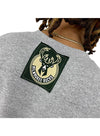 Refried Apparel Recycled Jersey Grey Milwaukee Bucks Crewneck Sweatshirt - Back Zoom View On Model