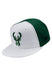 Bucks In Six New Era 59Fifty White Milwaukee Bucks Fitted Hat - Angled Left Side View