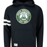 Established Logo Milwaukee Bucks Hooded Sweatshirt In Blue - Front View