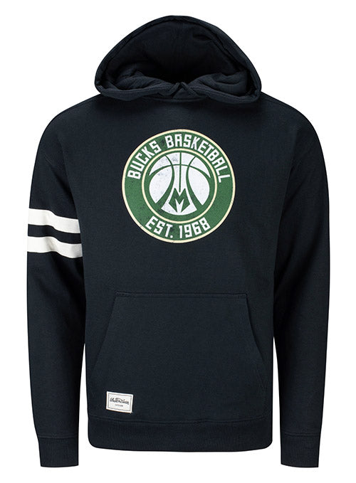 Established Logo Milwaukee Bucks Hooded Sweatshirt In Blue - Front View