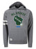 State Logo Grey Milwaukee Bucks Hooded Sweatshirt - Front View With Drawstring