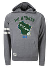 State Logo Grey Milwaukee Bucks Hooded Sweatshirt