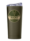 Logo Brands 20oz Establish Olive Milwaukee Bucks Tumbler In Green - Front View