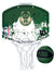 Wilson Paint Splatter Milwaukee Bucks Mini Hoop Set In Green, White & Black - Combined Hoop & Ball View