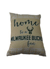 Northwest Company Deck Home Cream Milwaukee Bucks Pillow - Front View