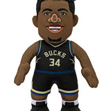 Uncanny Brands 2022 Statement Edition 10" Giannis Antetokounmpo Milwaukee Bucks Plush Toy In Black - Front View