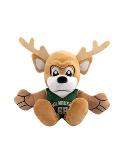 Uncanny Brands 2022 Icon 8" Bango Milwaukee Bucks Plush Toy In Brown & Green - Front View