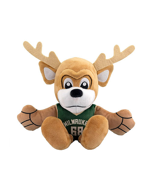 Uncanny Brands 2022 Icon 8" Bango Milwaukee Bucks Plush Toy In Brown & Green - Front View