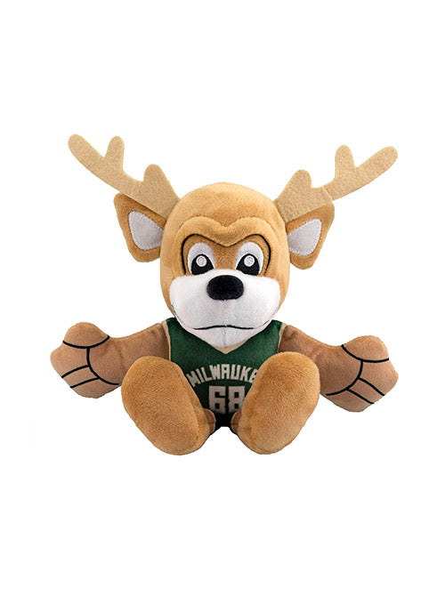 Uncanny Brands 2022 Icon 8" Bango Milwaukee Bucks Plush Toy In Brown & Green - Front View