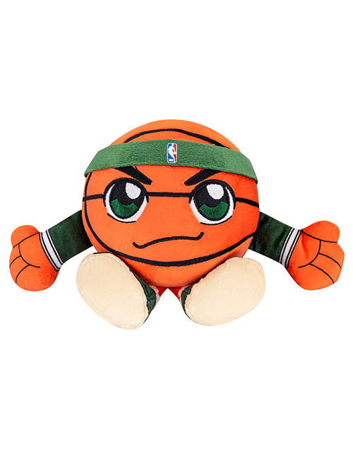 Bleacher Creature Basketball Character 8" Milwaukee Bucks Plush Toy In Orange & Green - Front View
