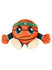 Bleacher Creature Basketball Character 8" Milwaukee Bucks Plush Toy In Orange & Green - Front View