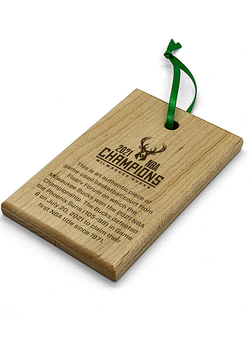 Artsman Championship Court Milwaukee Bucks Ornament - Back View