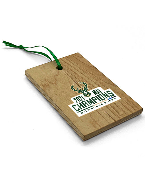 Artsman Championship Court Milwaukee Bucks Ornament - Front View