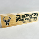Artsman Championship Court #1 2nd Edition Milwaukee Bucks Wood Block