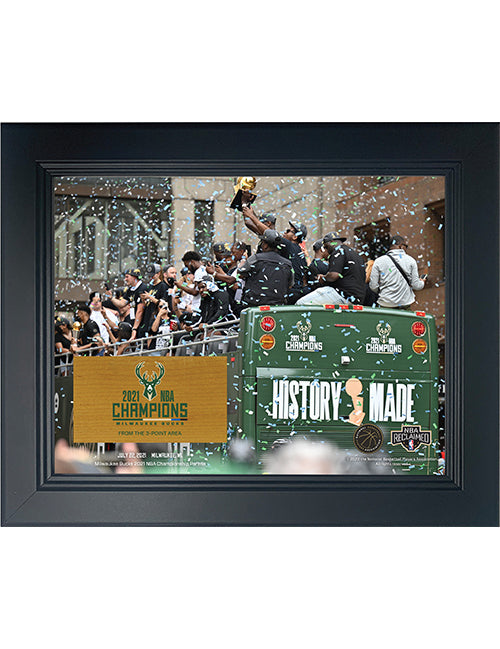 Artsman Championship Court 10x13 3Pt Area Parade Milwaukee Bucks Court Frame In Black