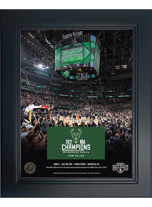 Artsman Championship Court 10x13 Lane Confetti Milwaukee Bucks Court Frame