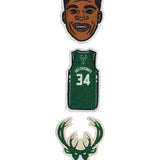 The Emblem Source Giannis 3-Pack Milwaukee Bucks Patches
