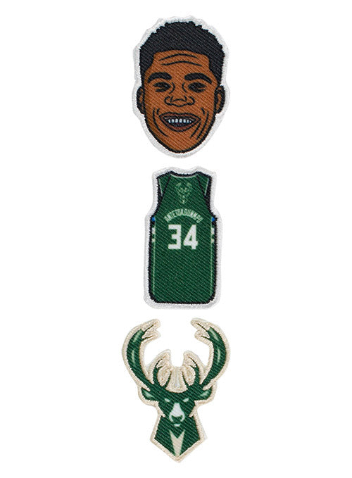 Giannis 3 Pack Milwaukee Bucks Patches