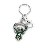 Aminco Icon Logo Heavyweight Milwaukee Bucks Keychain