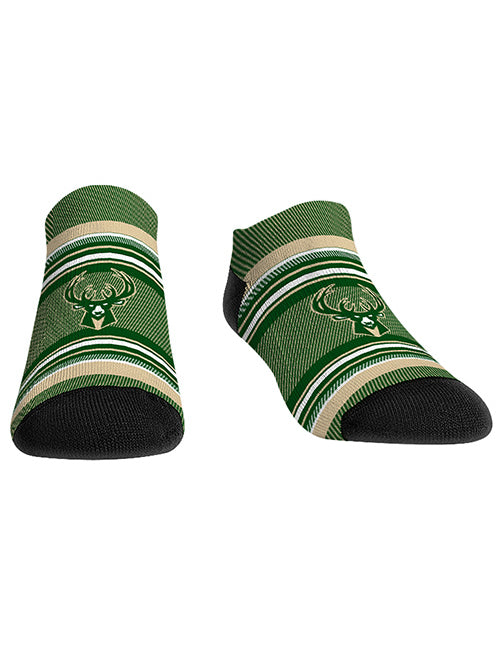 Rock Em Rapid Milwaukee Bucks Low Socks In Green & Black