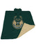 Logo Brands All Weather Hunter Milwaukee Bucks Blanket In Green & Cream - Top View Showing Underside