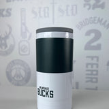 Logo Brands Colorblock White Milwaukee Bucks Slim Can Cooler