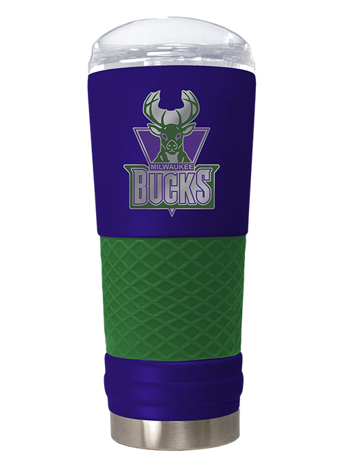 Great American Products HWC '93 Draft 24oz Milwaukee Bucks Tumbler In Purple & Green - Front View