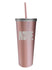 Great American Products 24oz Rose Skinny Milwaukee Bucks Straw Tumbler In Pink