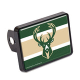 Wincraft Icon Milwaukee Bucks Universal Hitch Cover In Green, Cream & White - Front View