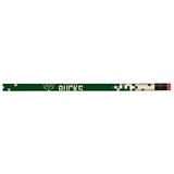 Pro Specialties Group Wordmark 3 Pack Milwaukee Bucks Pencils In Green - Side View