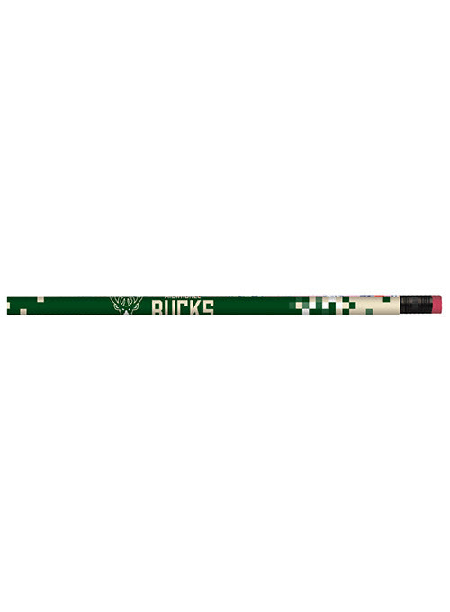 Pro Specialties Group Wordmark 3 Pack Milwaukee Bucks Pencils In Green - Side View
