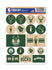 Wincraft Variety Pack Milwaukee Bucks Sticker Sheet In Green & Cream - Front View