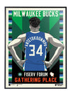 Phenom Gallery City Edition 2022 Milwaukee Bucks Framed Serigraph In Blue & Green - Front View