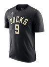 Jordan 2022 Statement Edition Bobby Portis Jr Milwaukee Bucks T-Shirt In Black - Front View