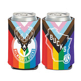 Wincraft Pride Progressive Koozie In Rainbow Colors - Combined Both Sides View
