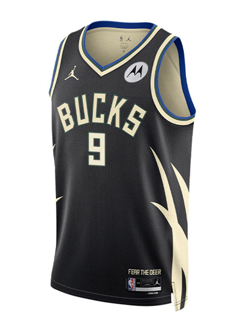 Men's Jordan Brand Giannis Antetokounmpo Black Milwaukee Bucks Statement Name & Number Pullover Sweatshirt Size: Small