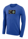 Nike Legend Verbiage Blue Wisconsin Herd Long Sleeve T-Shirt