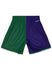 Mitchell & Ness HWC Big Face 5.0 Milwaukee Bucks Shorts In Purple & Green - Back View