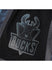 Michell & Ness HWC 2000 Tie Dye Milwaukee Bucks Swingman Shorts In Blue & Black - Zoom View On Left Leg Logo